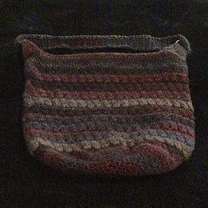 Hand crocheted shoulder bag
